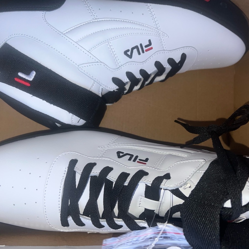 Fila White and Black Athletic Shoes